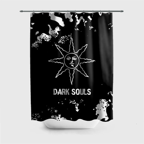 Штора 3D для ванной Dark Souls glitch на темном фоне