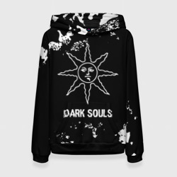 Женская толстовка 3D Dark Souls glitch на темном фоне
