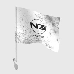 Флаг для автомобиля Mass Effect glitch на светлом фоне