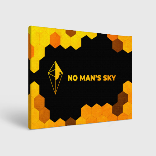 Холст прямоугольный No Man's Sky - gold gradient по-горизонтали, цвет 3D печать