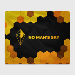 Плед 3D No Man's Sky - gold gradient по-горизонтали