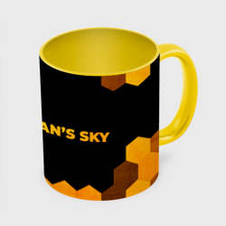 Кружка с полной запечаткой No Man's Sky - gold gradient по-горизонтали