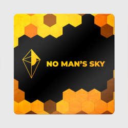 Магнит виниловый Квадрат No Man's Sky - gold gradient по-горизонтали