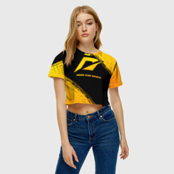 Женская футболка Crop-top 3D Need for Speed - gold gradient - фото 2