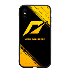 Чехол для iPhone XS Max матовый Need for Speed - gold gradient