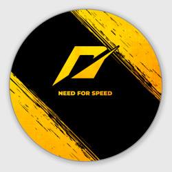 Круглый коврик для мышки Need for Speed - gold gradient