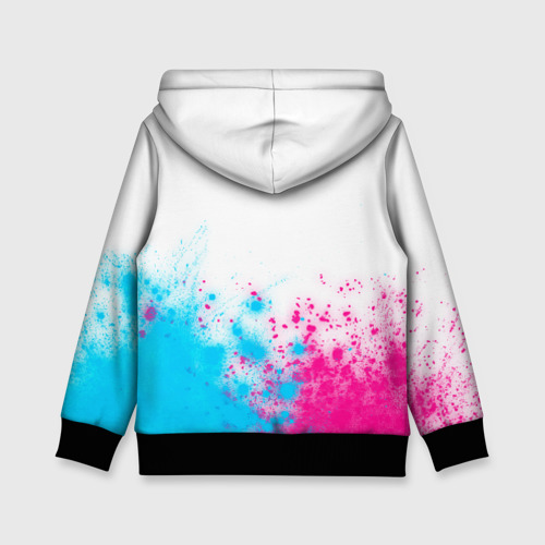 Детская толстовка 3D Stray neon gradient style посередине, цвет черный - фото 2