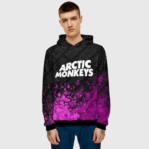 Мужская толстовка 3D Arctic Monkeys rock legends посередине, цвет черный - фото 3