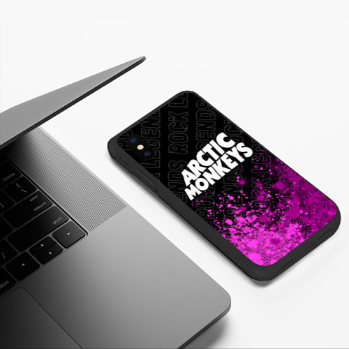 Чехол для iPhone XS Max матовый Arctic Monkeys rock legends посередине - фото 5