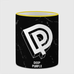 Кружка с полной запечаткой Deep Purple glitch на темном фоне - фото 2