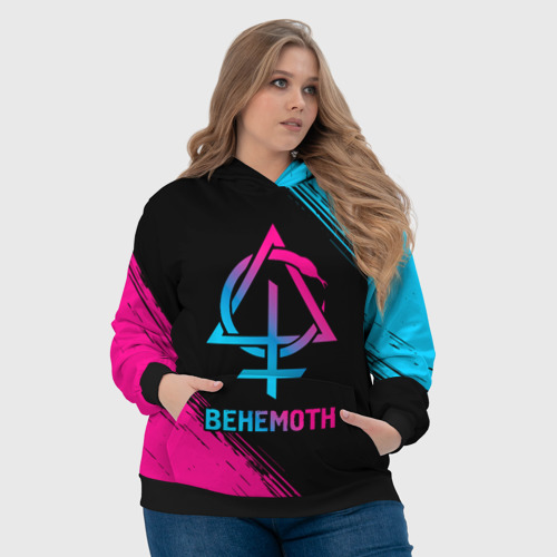 Женская толстовка 3D Behemoth - neon gradient, цвет 3D печать - фото 6