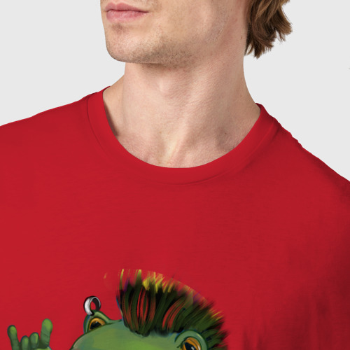 Мужская футболка хлопок Панкожаб, цвет красный - фото 6