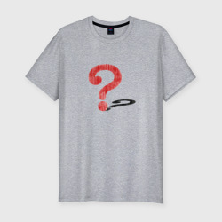 Мужская футболка хлопок Slim Вопросительный знак загадка