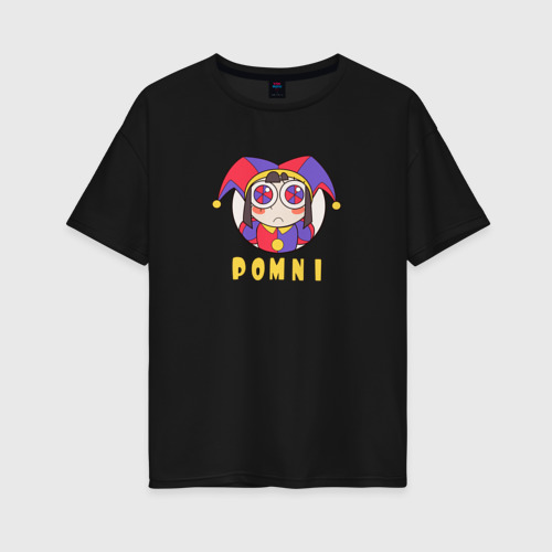 Женская футболка хлопок Oversize с принтом Pomni, вид спереди #2