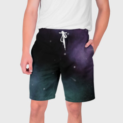 Мужские шорты 3D Космос и звезды на темном фоне