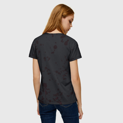 Женская футболка 3D Тирекс с каплями крови, цвет 3D печать - фото 4