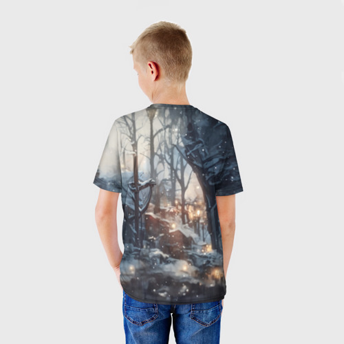 Детская футболка 3D Деревенская девушка с ушками , цвет 3D печать - фото 4