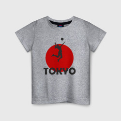 Детская футболка хлопок Волейбол в Токио