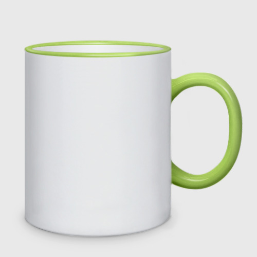 Кружка двухцветная Ева в стиле барби - объемный шрифт, цвет Кант светло-зеленый - фото 2