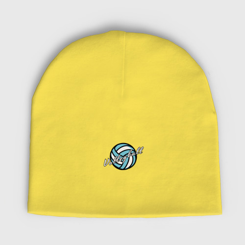 Женская шапка демисезонная Azure volleyball, цвет желтый