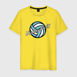 Мужская футболка хлопок Azure volleyball