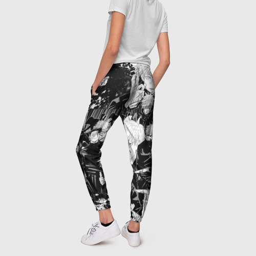 Женские брюки 3D с принтом Сатору Годжо - Магическая Битва, вид сзади #2
