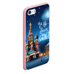 Чехол для iPhone 5/5S матовый Москва  новогодняя - фото 2
