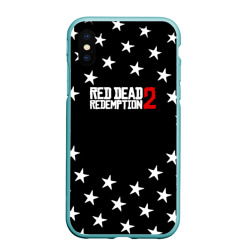 Чехол для iPhone XS Max матовый Red Dead Redemption звёзды дикого запада