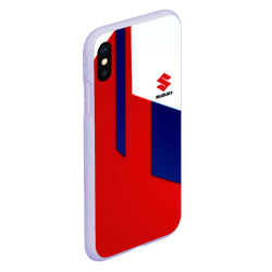 Чехол для iPhone XS Max матовый Suzuki sport geometry line - фото 2