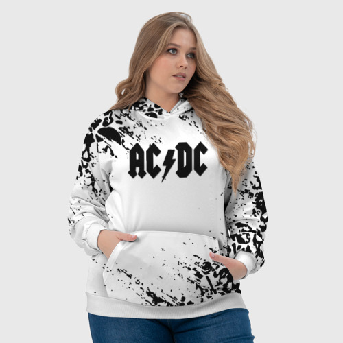 Женская толстовка 3D ACDC rock collection краски черепа, цвет 3D печать - фото 6