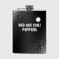 Фляга Red Hot Chili Peppers glitch на темном фоне посередине