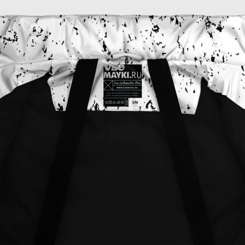 Женская зимняя куртка Oversize The Offspring glitch на светлом фоне по-вертикали, цвет черный - фото 7