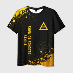 Thirty Seconds to Mars - gold gradient вертикально – Мужская футболка 3D с принтом купить со скидкой в -26%