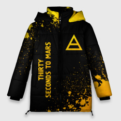 Женская зимняя куртка Oversize Thirty Seconds to Mars - gold gradient вертикально