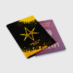 Обложка для паспорта матовая кожа Bring Me the Horizon - gold gradient - фото 2