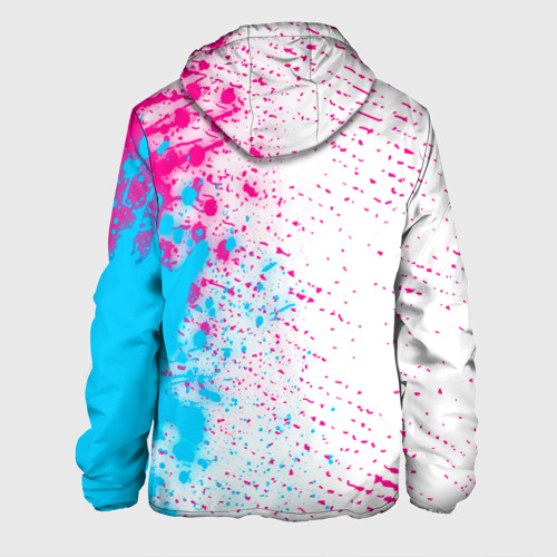 Мужская куртка 3D Bon Jovi neon gradient style по-вертикали, цвет 3D печать - фото 2