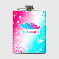 Фляга Papa Roach neon gradient style