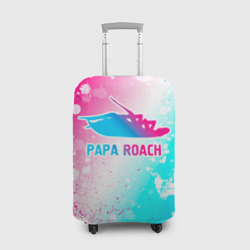 Чехол для чемодана 3D Papa Roach neon gradient style