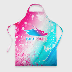 Фартук 3D Papa Roach neon gradient style