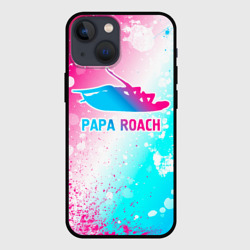 Чехол для iPhone 13 mini Papa Roach neon gradient style