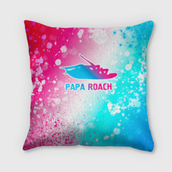 Подушка 3D Papa Roach neon gradient style