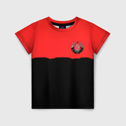 Детская футболка 3D СССР патриотизм красно черный