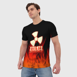 Мужская футболка 3D Stalker 2 flame - фото 2