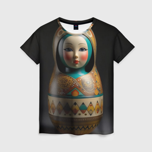 Женская футболка 3D Матрёшка от ai, цвет 3D печать