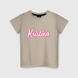 Детская футболка хлопок Кристина в стиле барби
