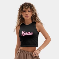 Женская укороченная майка-топ хлопок Кристина в стиле барби - фото 2