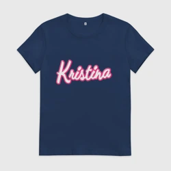 Женская футболка хлопок Кристина в стиле барби