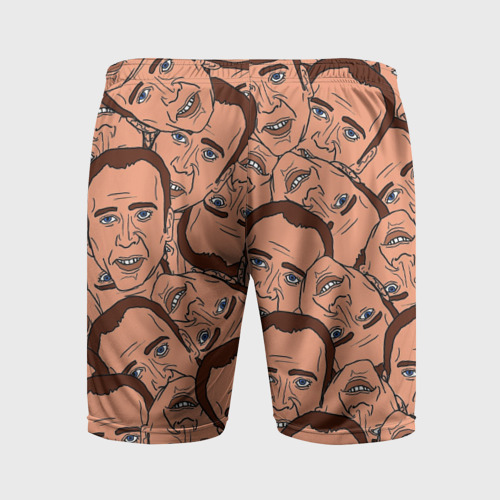 Мужские шорты спортивные Николас Кейдж мульт мем, цвет 3D печать - фото 2