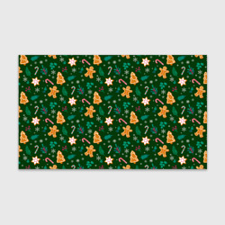 Бумага для упаковки 3D New year pattern with green background