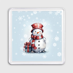 Магнит 55*55 New Year's cute snowman